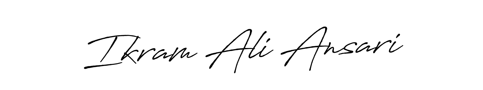 Antro_Vectra_Bolder is a professional signature style that is perfect for those who want to add a touch of class to their signature. It is also a great choice for those who want to make their signature more unique. Get Ikram Ali Ansari name to fancy signature for free. Ikram Ali Ansari signature style 7 images and pictures png
