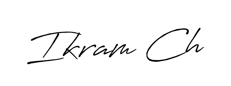 Design your own signature with our free online signature maker. With this signature software, you can create a handwritten (Antro_Vectra_Bolder) signature for name Ikram Ch. Ikram Ch signature style 7 images and pictures png