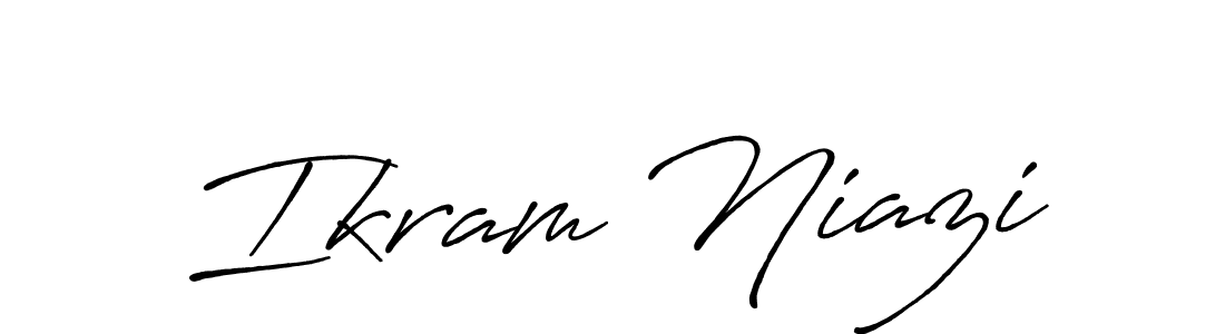 Create a beautiful signature design for name Ikram Niazi. With this signature (Antro_Vectra_Bolder) fonts, you can make a handwritten signature for free. Ikram Niazi signature style 7 images and pictures png