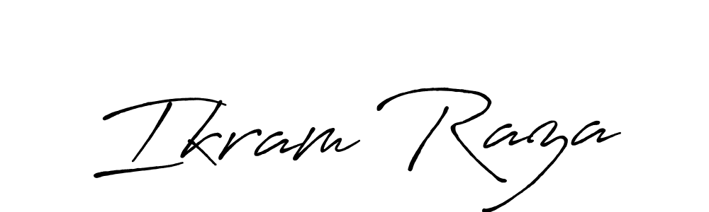 You should practise on your own different ways (Antro_Vectra_Bolder) to write your name (Ikram Raza) in signature. don't let someone else do it for you. Ikram Raza signature style 7 images and pictures png