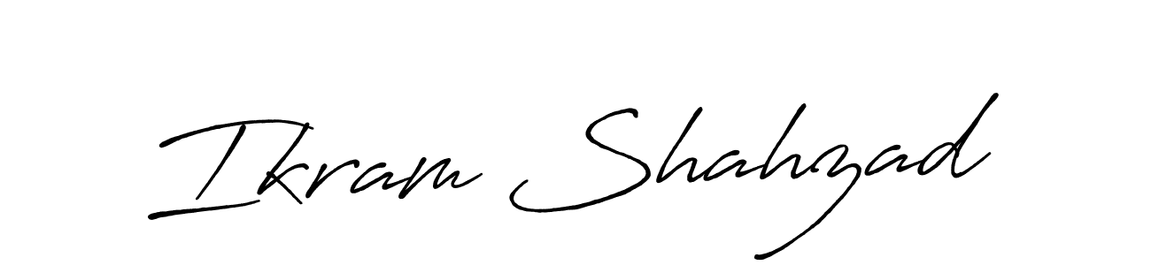 Create a beautiful signature design for name Ikram Shahzad. With this signature (Antro_Vectra_Bolder) fonts, you can make a handwritten signature for free. Ikram Shahzad signature style 7 images and pictures png
