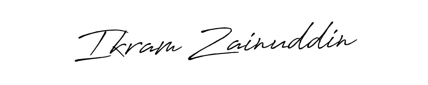 Make a beautiful signature design for name Ikram Zainuddin. Use this online signature maker to create a handwritten signature for free. Ikram Zainuddin signature style 7 images and pictures png