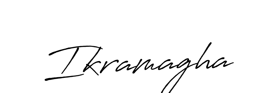 How to make Ikramagha name signature. Use Antro_Vectra_Bolder style for creating short signs online. This is the latest handwritten sign. Ikramagha signature style 7 images and pictures png