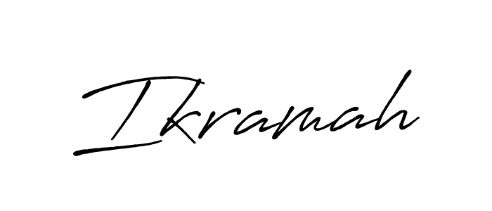 The best way (Antro_Vectra_Bolder) to make a short signature is to pick only two or three words in your name. The name Ikramah include a total of six letters. For converting this name. Ikramah signature style 7 images and pictures png