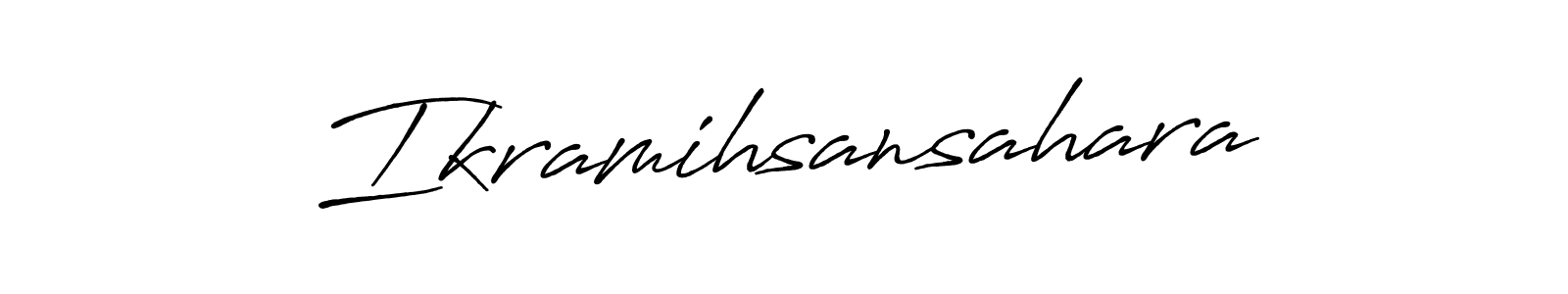 Use a signature maker to create a handwritten signature online. With this signature software, you can design (Antro_Vectra_Bolder) your own signature for name Ikramihsansahara. Ikramihsansahara signature style 7 images and pictures png