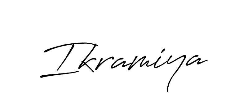 You should practise on your own different ways (Antro_Vectra_Bolder) to write your name (Ikramiya) in signature. don't let someone else do it for you. Ikramiya signature style 7 images and pictures png