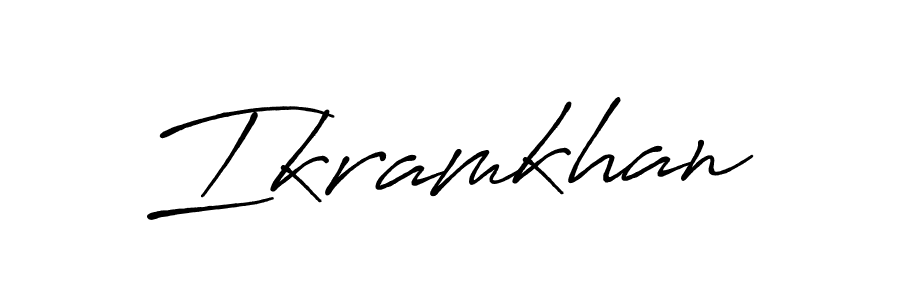 Use a signature maker to create a handwritten signature online. With this signature software, you can design (Antro_Vectra_Bolder) your own signature for name Ikramkhan. Ikramkhan signature style 7 images and pictures png