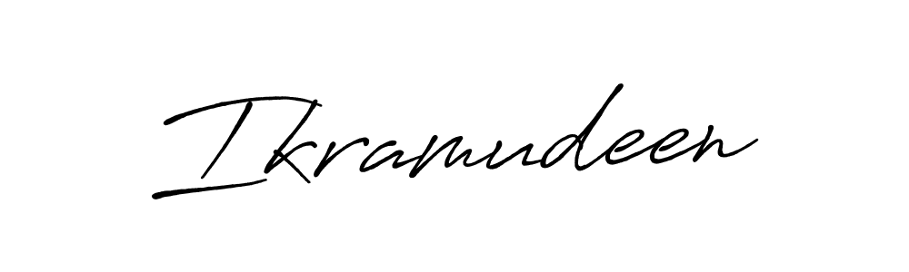 Create a beautiful signature design for name Ikramudeen. With this signature (Antro_Vectra_Bolder) fonts, you can make a handwritten signature for free. Ikramudeen signature style 7 images and pictures png