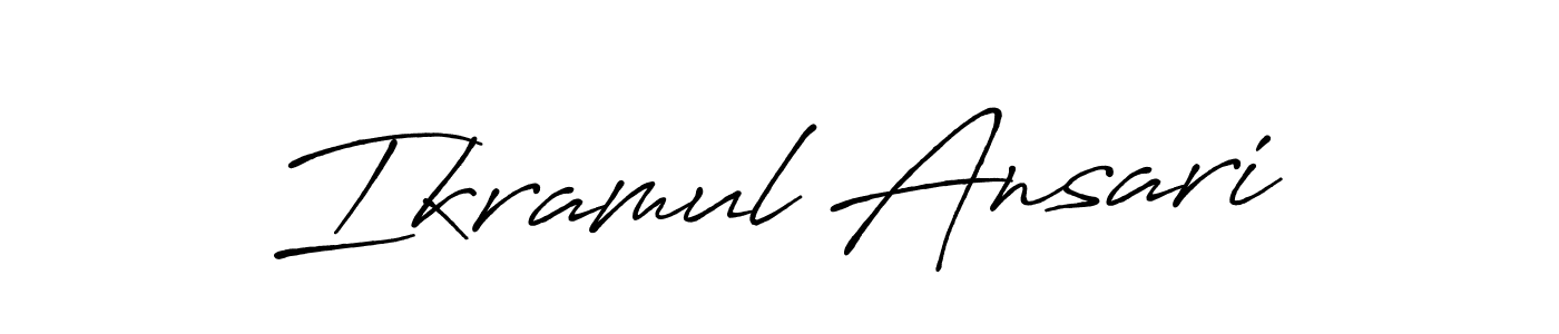 if you are searching for the best signature style for your name Ikramul Ansari. so please give up your signature search. here we have designed multiple signature styles  using Antro_Vectra_Bolder. Ikramul Ansari signature style 7 images and pictures png