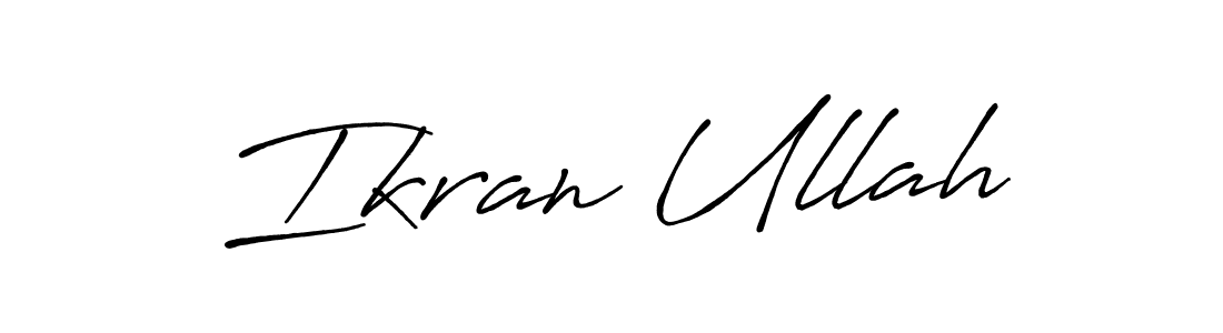 Also we have Ikran Ullah name is the best signature style. Create professional handwritten signature collection using Antro_Vectra_Bolder autograph style. Ikran Ullah signature style 7 images and pictures png