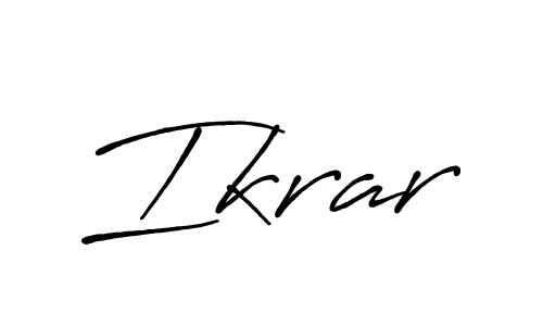 Ikrar stylish signature style. Best Handwritten Sign (Antro_Vectra_Bolder) for my name. Handwritten Signature Collection Ideas for my name Ikrar. Ikrar signature style 7 images and pictures png