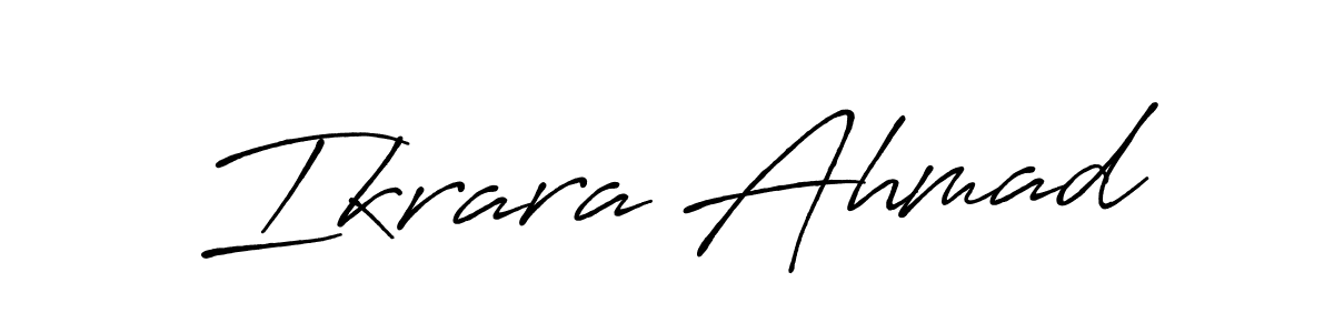 Make a beautiful signature design for name Ikrara Ahmad. With this signature (Antro_Vectra_Bolder) style, you can create a handwritten signature for free. Ikrara Ahmad signature style 7 images and pictures png