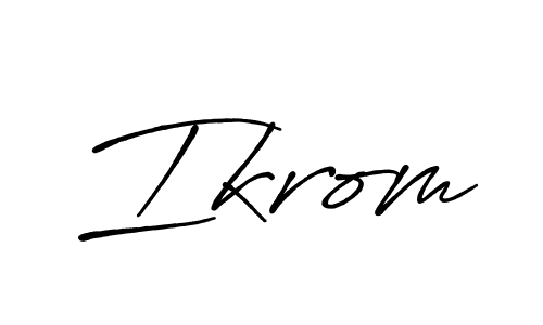 Ikrom stylish signature style. Best Handwritten Sign (Antro_Vectra_Bolder) for my name. Handwritten Signature Collection Ideas for my name Ikrom. Ikrom signature style 7 images and pictures png