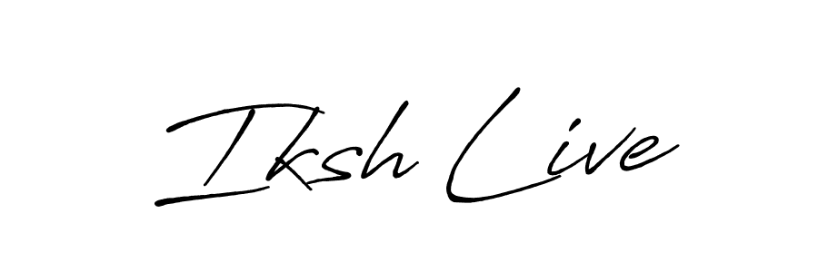 Also You can easily find your signature by using the search form. We will create Iksh Live name handwritten signature images for you free of cost using Antro_Vectra_Bolder sign style. Iksh Live signature style 7 images and pictures png