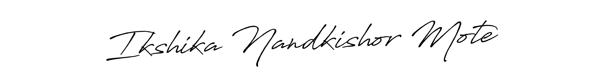 The best way (Antro_Vectra_Bolder) to make a short signature is to pick only two or three words in your name. The name Ikshika Nandkishor Mote include a total of six letters. For converting this name. Ikshika Nandkishor Mote signature style 7 images and pictures png