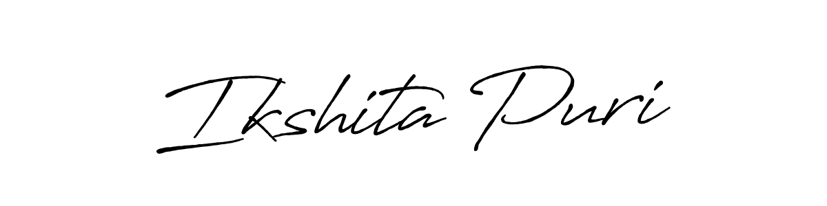 Use a signature maker to create a handwritten signature online. With this signature software, you can design (Antro_Vectra_Bolder) your own signature for name Ikshita Puri. Ikshita Puri signature style 7 images and pictures png