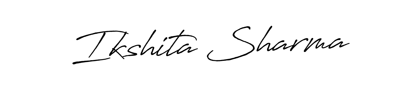 The best way (Antro_Vectra_Bolder) to make a short signature is to pick only two or three words in your name. The name Ikshita Sharma include a total of six letters. For converting this name. Ikshita Sharma signature style 7 images and pictures png