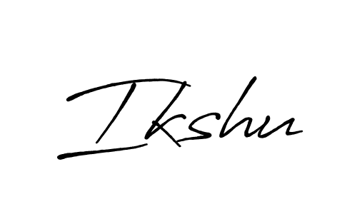 How to make Ikshu name signature. Use Antro_Vectra_Bolder style for creating short signs online. This is the latest handwritten sign. Ikshu signature style 7 images and pictures png