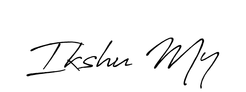 Antro_Vectra_Bolder is a professional signature style that is perfect for those who want to add a touch of class to their signature. It is also a great choice for those who want to make their signature more unique. Get Ikshu My name to fancy signature for free. Ikshu My signature style 7 images and pictures png