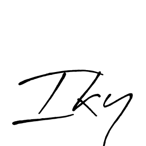 Make a beautiful signature design for name Iky. With this signature (Antro_Vectra_Bolder) style, you can create a handwritten signature for free. Iky signature style 7 images and pictures png