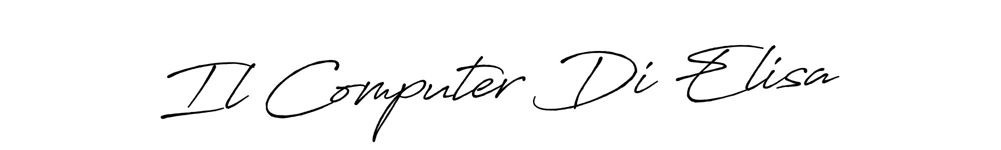 Antro_Vectra_Bolder is a professional signature style that is perfect for those who want to add a touch of class to their signature. It is also a great choice for those who want to make their signature more unique. Get Il Computer Di Elisa name to fancy signature for free. Il Computer Di Elisa signature style 7 images and pictures png