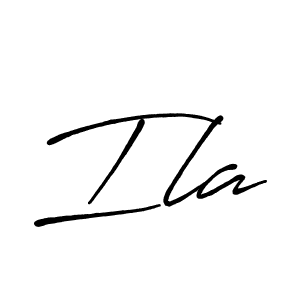 if you are searching for the best signature style for your name Ila. so please give up your signature search. here we have designed multiple signature styles  using Antro_Vectra_Bolder. Ila signature style 7 images and pictures png