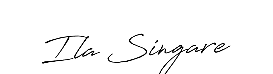 Use a signature maker to create a handwritten signature online. With this signature software, you can design (Antro_Vectra_Bolder) your own signature for name Ila Singare. Ila Singare signature style 7 images and pictures png