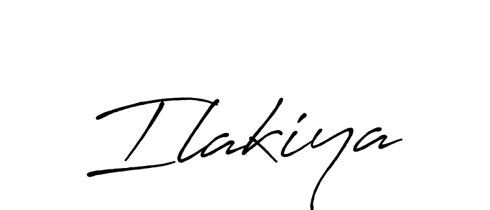 Make a beautiful signature design for name Ilakiya. With this signature (Antro_Vectra_Bolder) style, you can create a handwritten signature for free. Ilakiya signature style 7 images and pictures png