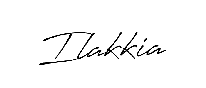 Create a beautiful signature design for name Ilakkia. With this signature (Antro_Vectra_Bolder) fonts, you can make a handwritten signature for free. Ilakkia signature style 7 images and pictures png