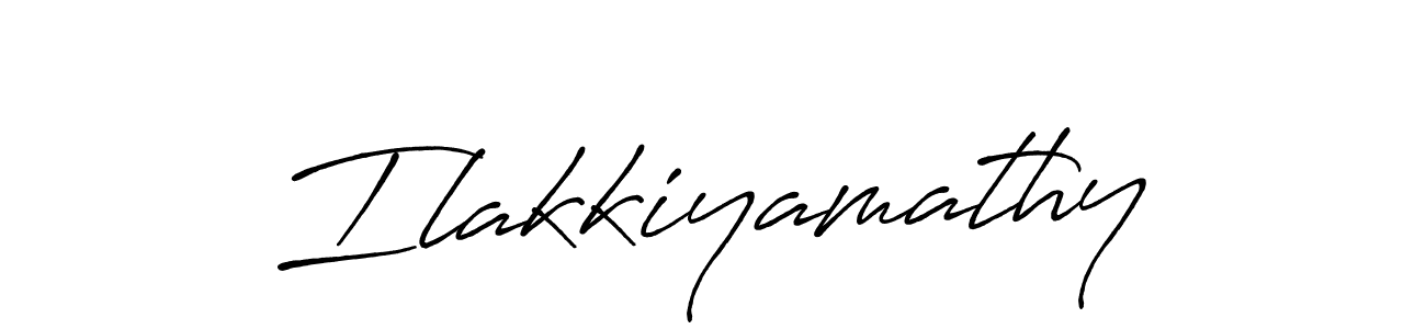 Make a beautiful signature design for name Ilakkiyamathy. With this signature (Antro_Vectra_Bolder) style, you can create a handwritten signature for free. Ilakkiyamathy signature style 7 images and pictures png