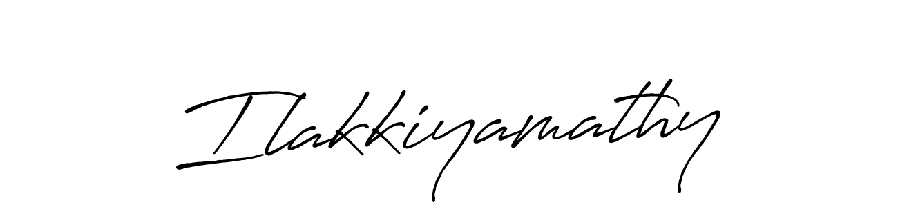 Make a beautiful signature design for name Ilakkiyamathy. With this signature (Antro_Vectra_Bolder) style, you can create a handwritten signature for free. Ilakkiyamathy signature style 7 images and pictures png