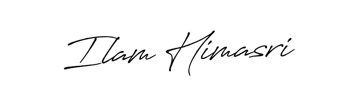 Use a signature maker to create a handwritten signature online. With this signature software, you can design (Antro_Vectra_Bolder) your own signature for name Ilam Himasri. Ilam Himasri signature style 7 images and pictures png