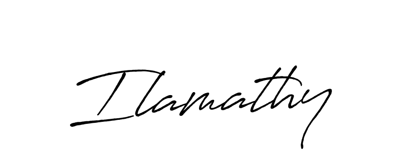 Make a beautiful signature design for name Ilamathy. With this signature (Antro_Vectra_Bolder) style, you can create a handwritten signature for free. Ilamathy signature style 7 images and pictures png