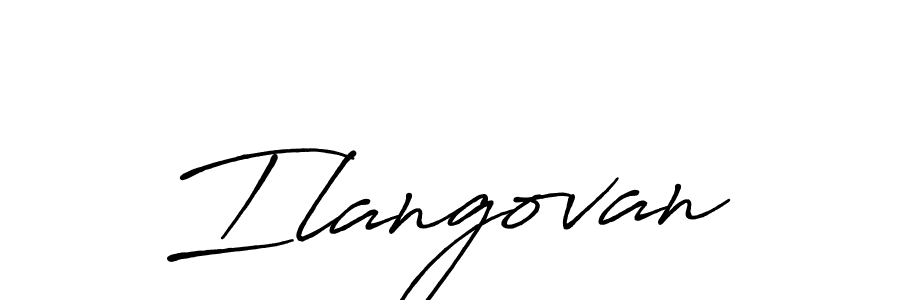 You should practise on your own different ways (Antro_Vectra_Bolder) to write your name (Ilangovan) in signature. don't let someone else do it for you. Ilangovan signature style 7 images and pictures png