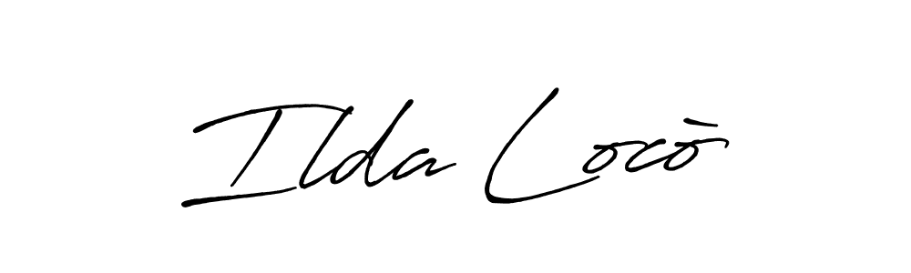 How to make Ilda Locò name signature. Use Antro_Vectra_Bolder style for creating short signs online. This is the latest handwritten sign. Ilda Locò signature style 7 images and pictures png