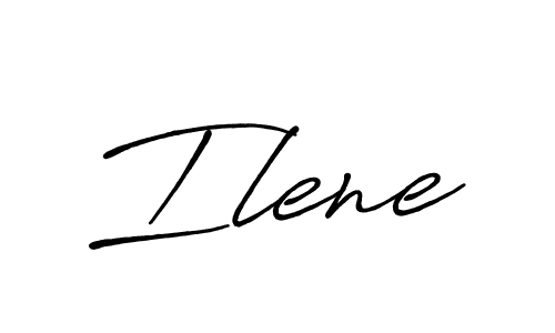 Make a beautiful signature design for name Ilene. With this signature (Antro_Vectra_Bolder) style, you can create a handwritten signature for free. Ilene signature style 7 images and pictures png