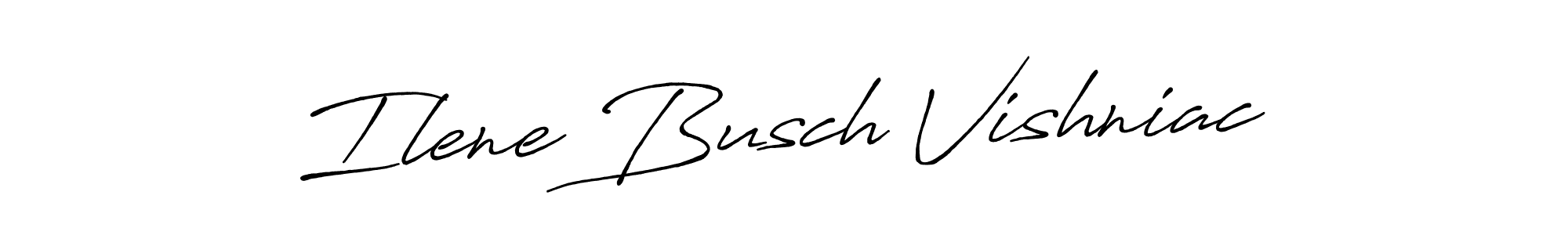 How to make Ilene Busch Vishniac signature? Antro_Vectra_Bolder is a professional autograph style. Create handwritten signature for Ilene Busch Vishniac name. Ilene Busch Vishniac signature style 7 images and pictures png