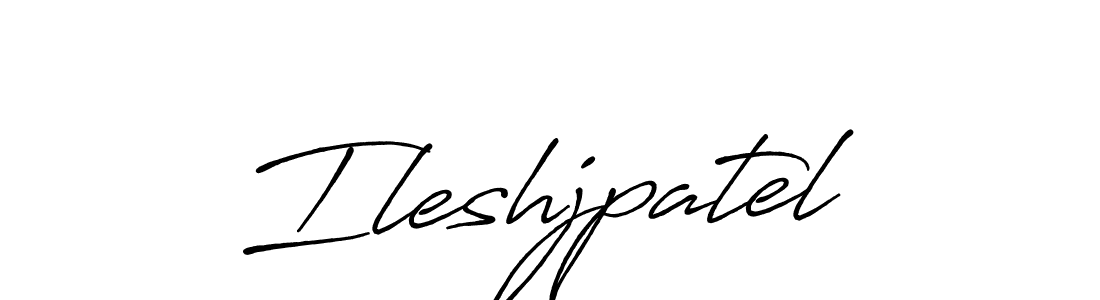 Create a beautiful signature design for name Ileshjpatel. With this signature (Antro_Vectra_Bolder) fonts, you can make a handwritten signature for free. Ileshjpatel signature style 7 images and pictures png