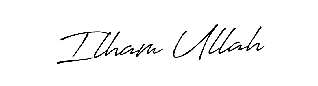 How to make Ilham Ullah name signature. Use Antro_Vectra_Bolder style for creating short signs online. This is the latest handwritten sign. Ilham Ullah signature style 7 images and pictures png