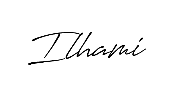 You should practise on your own different ways (Antro_Vectra_Bolder) to write your name (Ilhami) in signature. don't let someone else do it for you. Ilhami signature style 7 images and pictures png