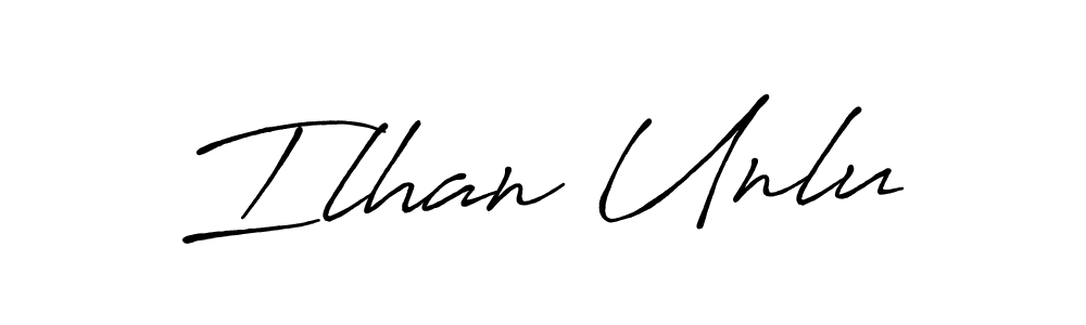 Also we have Ilhan Unlu name is the best signature style. Create professional handwritten signature collection using Antro_Vectra_Bolder autograph style. Ilhan Unlu signature style 7 images and pictures png