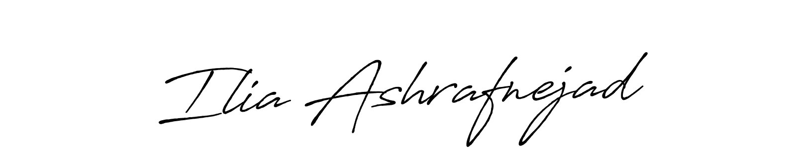 Antro_Vectra_Bolder is a professional signature style that is perfect for those who want to add a touch of class to their signature. It is also a great choice for those who want to make their signature more unique. Get Ilia Ashrafnejad name to fancy signature for free. Ilia Ashrafnejad signature style 7 images and pictures png