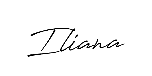 You should practise on your own different ways (Antro_Vectra_Bolder) to write your name (Iliana) in signature. don't let someone else do it for you. Iliana signature style 7 images and pictures png