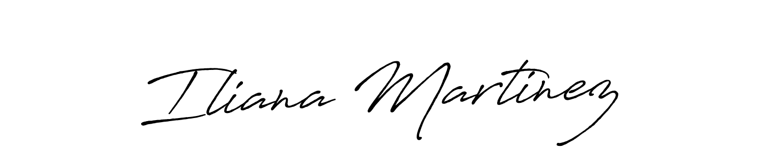 Design your own signature with our free online signature maker. With this signature software, you can create a handwritten (Antro_Vectra_Bolder) signature for name Iliana Martinez. Iliana Martinez signature style 7 images and pictures png