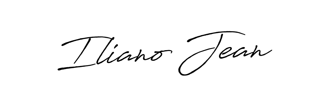 Make a beautiful signature design for name Iliano Jean. With this signature (Antro_Vectra_Bolder) style, you can create a handwritten signature for free. Iliano Jean signature style 7 images and pictures png