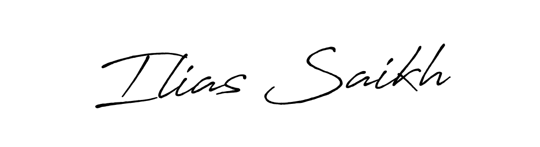 Make a beautiful signature design for name Ilias Saikh. With this signature (Antro_Vectra_Bolder) style, you can create a handwritten signature for free. Ilias Saikh signature style 7 images and pictures png