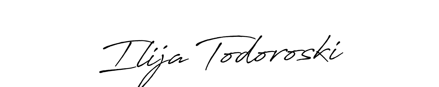 Also You can easily find your signature by using the search form. We will create Ilija Todoroski name handwritten signature images for you free of cost using Antro_Vectra_Bolder sign style. Ilija Todoroski signature style 7 images and pictures png