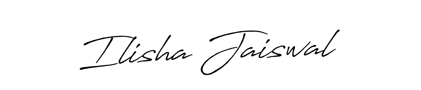 Also we have Ilisha Jaiswal name is the best signature style. Create professional handwritten signature collection using Antro_Vectra_Bolder autograph style. Ilisha Jaiswal signature style 7 images and pictures png