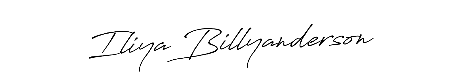 Antro_Vectra_Bolder is a professional signature style that is perfect for those who want to add a touch of class to their signature. It is also a great choice for those who want to make their signature more unique. Get Iliya Billyanderson name to fancy signature for free. Iliya Billyanderson signature style 7 images and pictures png