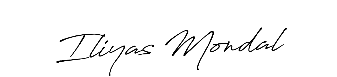 Use a signature maker to create a handwritten signature online. With this signature software, you can design (Antro_Vectra_Bolder) your own signature for name Iliyas Mondal. Iliyas Mondal signature style 7 images and pictures png